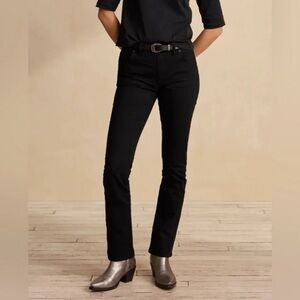 $115 Tecovas NWOT High-Rise Straight Black Denim Jeans Women’s Size 25